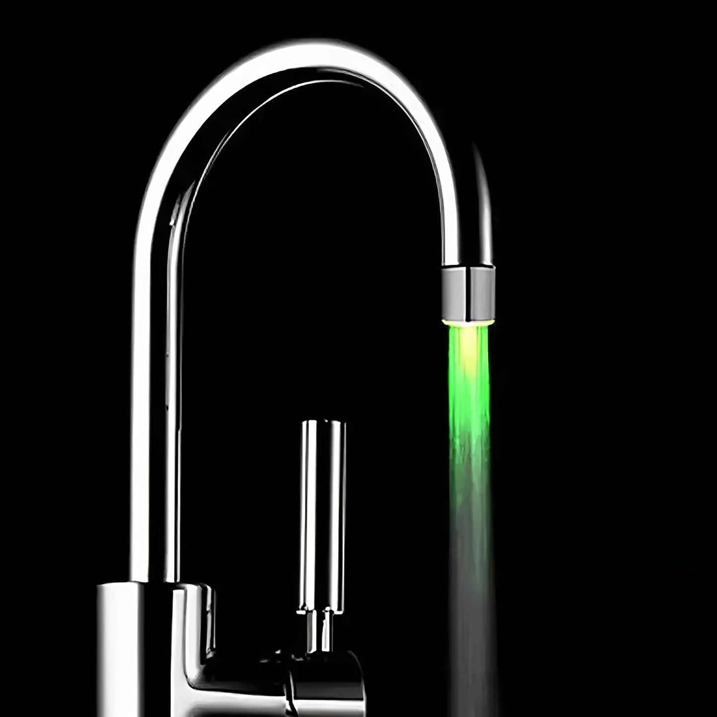 1pc Temperature Sensitive Gradient LED Faucet Light Water Stream Color Changing Faucet Tap Sink Faucet For Kitchen And Bathroom (No Battery Supply)