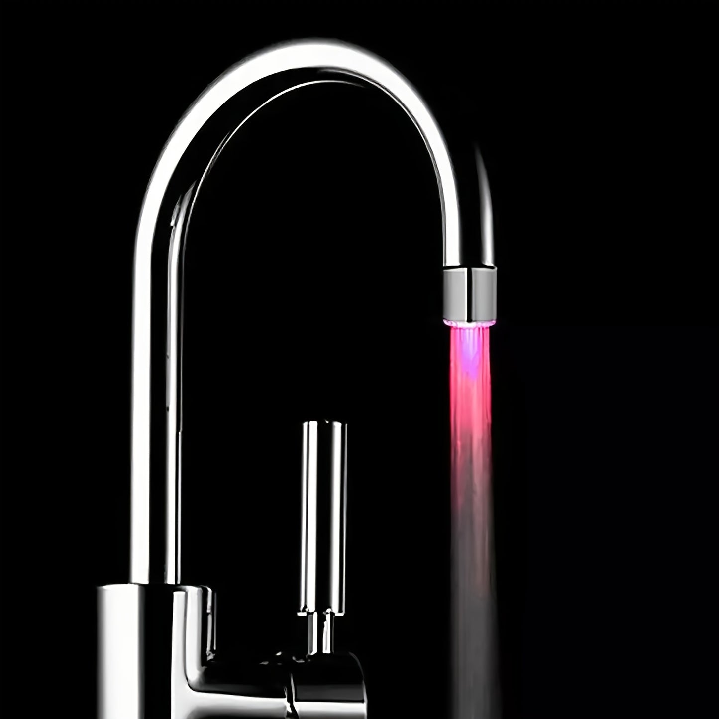 1pc Temperature Sensitive Gradient LED Faucet Light Water Stream Color Changing Faucet Tap Sink Faucet For Kitchen And Bathroom (No Battery Supply)