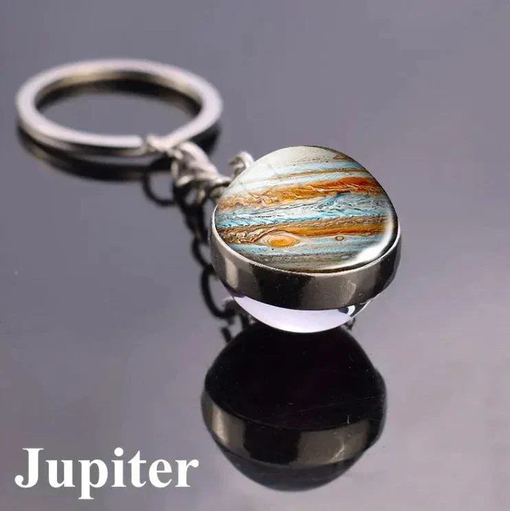 The Planets in The Solar System & Planets Key Ring featuring Jupiter design on sleek zinc alloy.