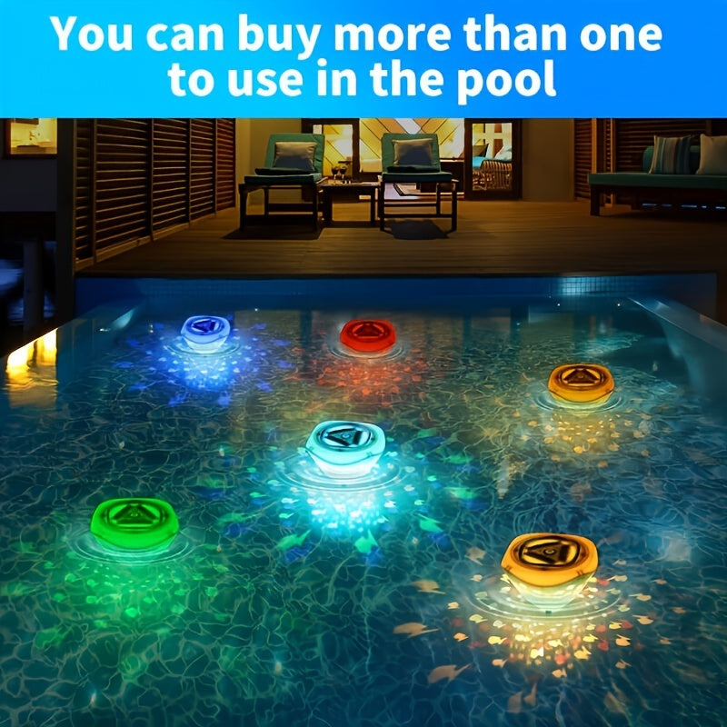 1pc Floating LED Bath Light, Multicolor Projection Light Fish Pattern, Water Fountain Underwater Lamp, Pool Pond Disco Light, Bathtub Fun & Party Decor