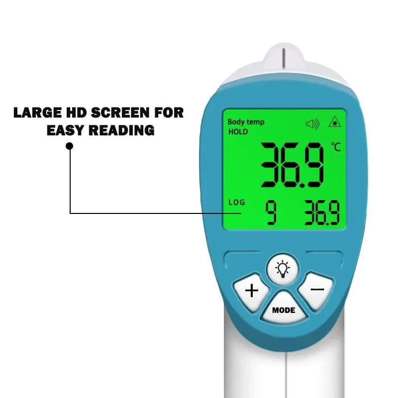 Digital Infrared Forehead Thermometer with easy-to-read display and ergonomic design.