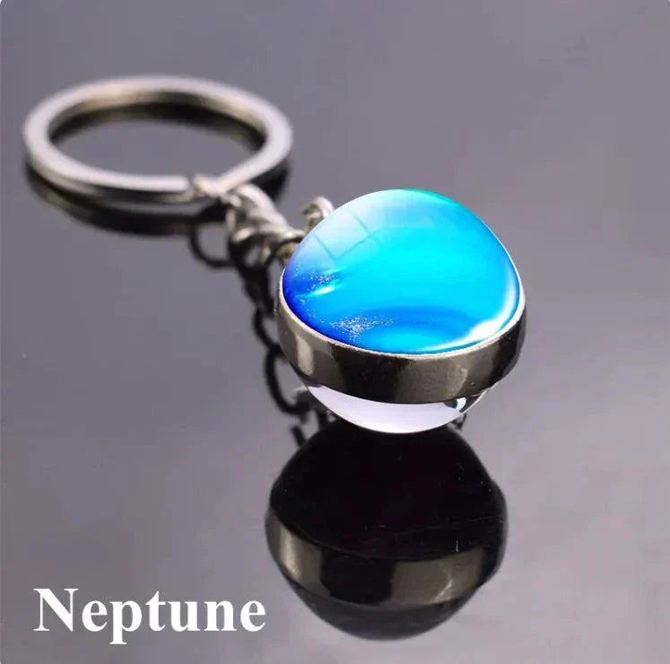  The Planets in The Solar System & Planets Key Ring with Neptune design, sleek and durable zinc alloy.