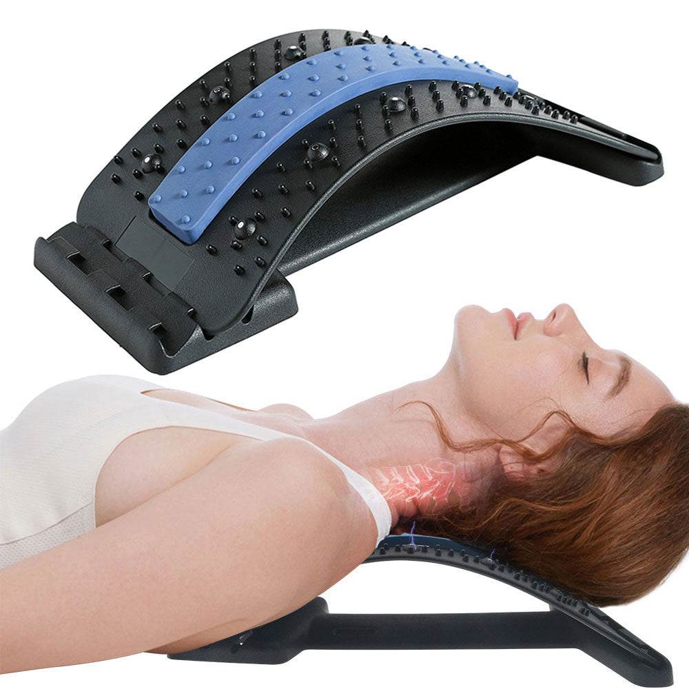 Back and neck massage pad with adjustable levels, acupoint therapy, and durable construction for targeted pain relief.