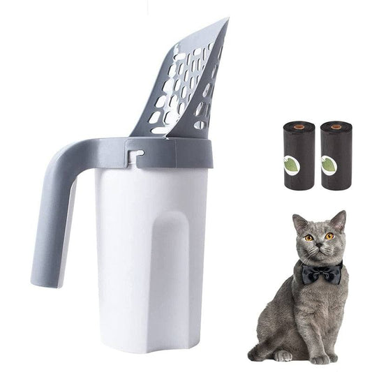 Cat Litter Shovel with self-cleaning design, durable plastic construction, and comfortable handle.