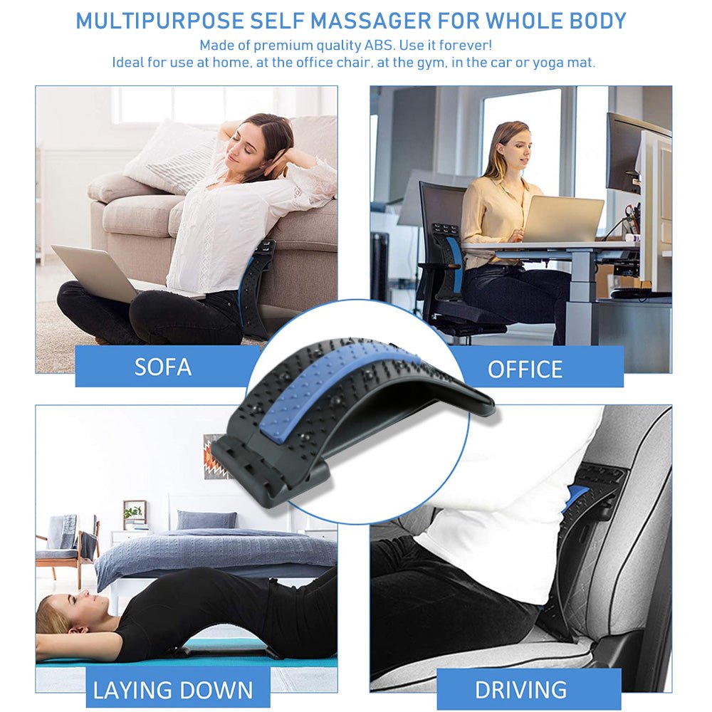 Back and Neck Massage Pad for Relaxation and Pain Relief, featuring adjustable angles, acupoint therapy, and high-quality construction; ideal for home, office, or travel use.